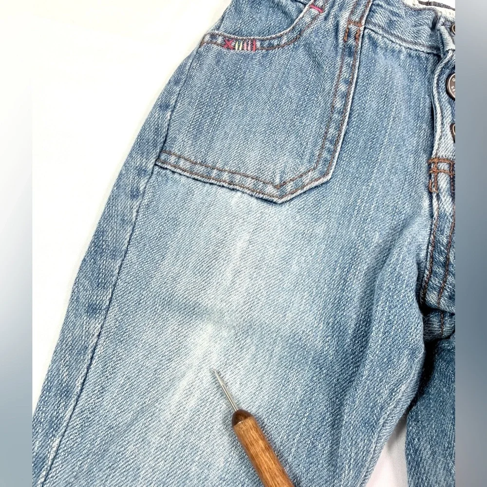 VINTAGE OSHKOSH BGOSH Toddler Girl‎ Jeans Floral 18M Cottagecore 90s Y2K Classic
